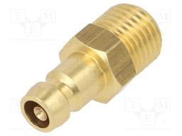 Connector; connector pipe,with valve; 10bar; Seal: FPM; L: 30mm