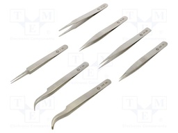Kit: tweezers; universal; 7pcs.