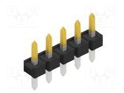 Connector: pin strips; pin header; male; PIN: 5; 2.54mm; THT; 1x5