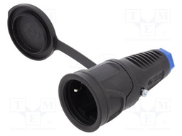 Connector: AC supply; socket; female; 16A; 250VAC; IP20; PIN: 3