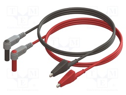 Test leads; Inom: 10A; Len: 0.6m; insulated; black,red; -20÷80°C