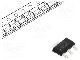 IC: voltage regulator; LDO,fixed; 5V; 0.8A; SOT223; SMD; -40÷125°C