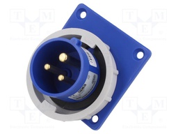 Connector: AC supply; socket; male; 16A; 230VAC; IEC 60309; IP67