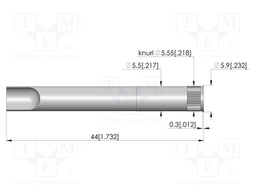 Test probe socket; silver plated; KS-621; 44mm; test needles