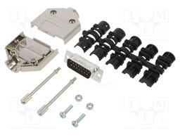 D-Sub; PIN: 15; male; shielded,metalized; straight; soldering