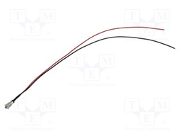 Indicator: LED; prominent; green; 2.1VDC; Ø6mm; MPC; leads 300mm