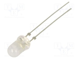 LED; blue; 5mm; 2180mcd; 100°; Front: convex; 2.9VDC; No.of term: 2