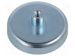 Magnet: permanent; hard ferrite; 125N; Ø: 40mm; H: 16.5mm; steel