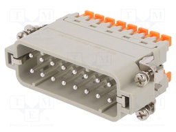 Connector: HDC; male; CSAH; PIN: 16; 16+PE; size 66.16; 16A; 250V