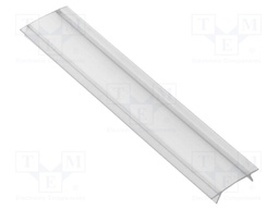Cover for LED profiles; transparent; 1m