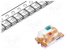 LED; SMD; 0805; green; 1.8÷6mcd; 2x1.25x0.8mm; 130°; 10mA; λd: 569nm