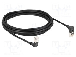 Patch cord; S/FTP; Cat: 6a; 5m; LSZH; black; 30AWG; Øcable: 4.5mm