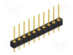 Connector: pin strips; pin header; male; PIN: 10; 2.54mm; THT; 1x10