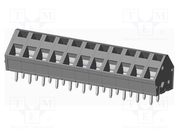 Connector: PCB terminal block; terminal; angled 45°; on PCBs