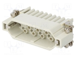 Connector: HDC; contact insert; male; S-D; PIN: 25; size 16A; 10A