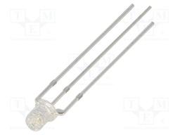 LED; green,yellow; 3mm; 140°; Front: flat; 2.1÷2.6/2.9÷3.4VDC