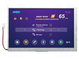 Display: TFT; 7"; 800x400; Illumin: LED; Dim: 165x104.6x6.8mm; RGB