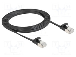 Patch cord; U/FTP; Cat: 6a; RJ45 plug,both sides; 2m; PVC; black