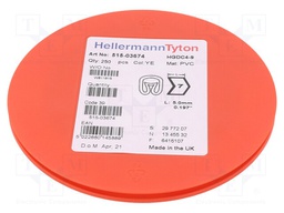 Markers for cables and wires; Label symbol: 7; 4÷9mm; PVC; yellow