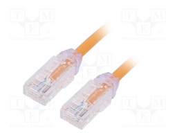 Patch cord; TX6A-28™,U/UTP; 6a; solid; Cu; LSZH; orange; Len: 2m