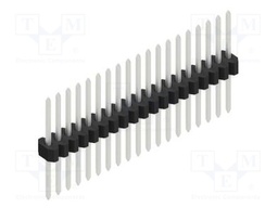 Connector: pin strips; pin header; male; PIN: 19; 1.27mm; THT; 1x19