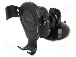 Car holder; black; for dashboard,for windscreen; 63÷85mm