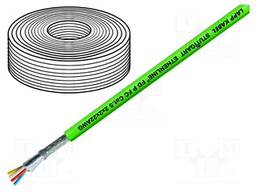 Wire; ETHERLINE® Cat.5; 5; stranded; Cu; 2x2x22AWG; PVC; green