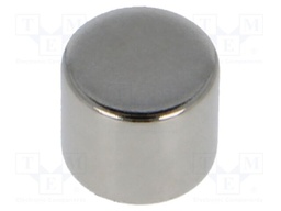 Magnet: permanent; neodymium; 49N; Ø: 12mm; H: 10mm