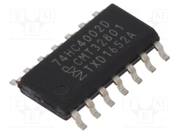 IC: digital; NOR; Channels: 2; IN: 4; SMD; SO14; Series: HC