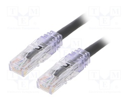 Patch cord; TX6™ PLUS,U/UTP; 6; stranded; Cu; LSZH; black; Len: 2m