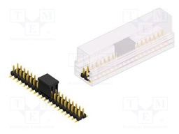 Connector: pin strips; pin header; male; PIN: 40; 2.54mm; SMT; 2x20