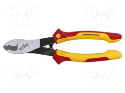 Pliers; insulated,side,cutting; for voltage works; steel; 210mm