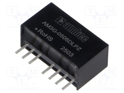 Converter: DC/DC; 3W; Uin: 4.5÷9V; Uout: 5VDC; Uout2: -5VDC; SIP8; THT