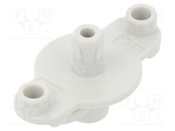 DIN rail mounting bracket; cases; 17x30x16.5mm; Body: grey; 2pcs.