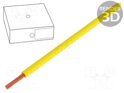 Wire; H05V-K; stranded; Cu; 1mm2; PVC; yellow; 300V,500V; 250m; reel