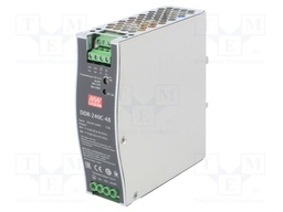 Power supply: DC/DC; 240W; 48VDC; 5A; 33.6÷67.2VDC; Mounting: DIN