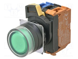 Switch: push-button; 22mm; Stabl.pos: 2; flat; Pos: 2