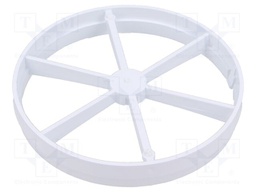 Accessories: butterfly damper; white; ABS; Ø100x10mm