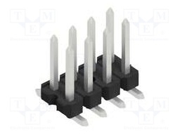 Connector: pin strips; pin header; male; PIN: 8; 2.54mm; SMT; 2x4