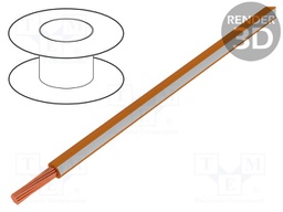 Wire; H05V-K,LgY; stranded; Cu; 1mm2; PVC; orange-white; 300V,500V