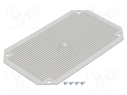 Mounting plate; plastic; perforated