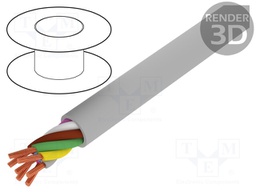 Wire; ELITRONIC® LIYY; 7x0,34mm2; unshielded; 250V; Cu; stranded