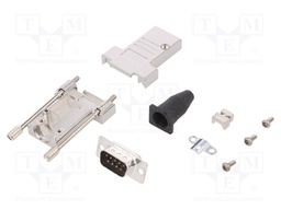 D-Sub; PIN: 9; plug; male; shielded,stamped and formed contacts