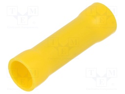 Butt splice; insulated; brass; 4÷6mm2; tinned; crimped; for cable