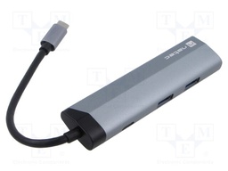 Hub USB; HDMI socket,USB A socket x2,USB C socket,USB C plug