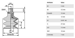 Component: suction cup; Man.series: FSG; Mounting: G1/8-AG; 4.9g