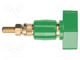 Laboratory clamp; green; 1kVDC; 200A; Contacts: brass; 143mm