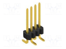 Connector: pin strips; pin header; male; PIN: 4; 1.27mm; SMT; 1x4