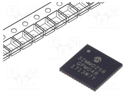 PIC microcontroller; Memory: 256kB; SRAM: 32kB; 2÷3.6VDC; SMD