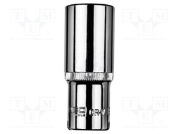 Socket; 6-angles,socket spanner; HEX 19mm; 3/8"; long